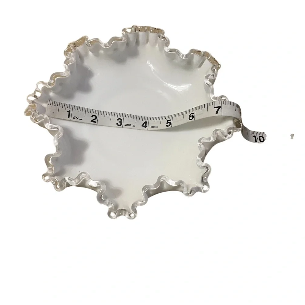 Vintage‎ Fenton Silver Crest Medium Candy Dish Bowl